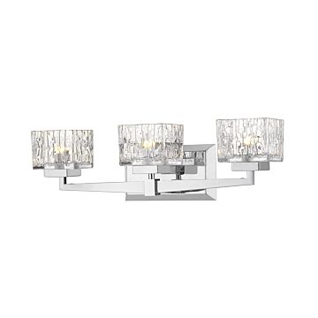Z-Lite Rubicon 3-Light Bathroom Vanity Light In Chrome