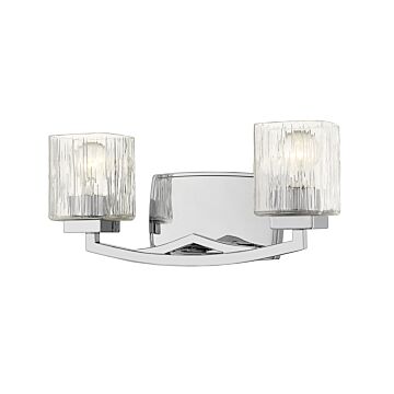Z-Lite Zaid 2-Light Bathroom Vanity Light In Chrome