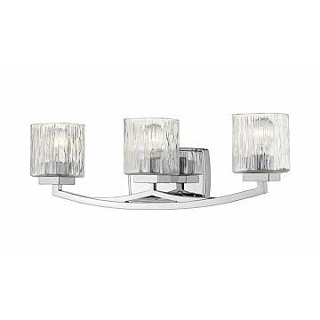 Z-Lite Zaid 3-Light Bathroom Vanity Light In Chrome
