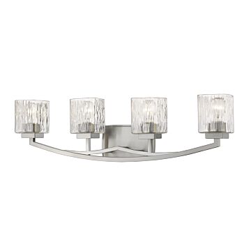 Z-Lite Zaid 4-Light Bathroom Vanity Light In Brushed Nickel