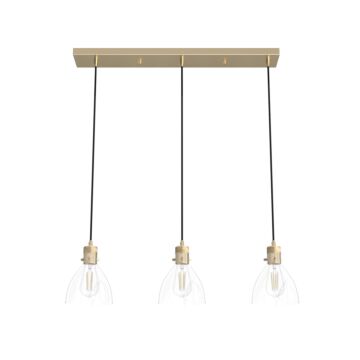 Hunter Van Nuys 3-Light Linear Cluster in Alturas Gold
