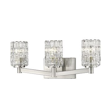 Z-Lite Aubrey 3-Light Bathroom Vanity Light In Brushed Nickel