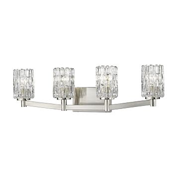 Z-Lite Aubrey 4-Light Bathroom Vanity Light In Brushed Nickel