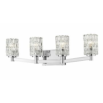 Z-Lite Aubrey 4-Light Bathroom Vanity Light In Chrome