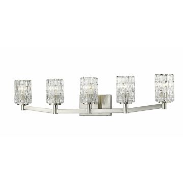 Z-Lite Aubrey 5-Light Bathroom Vanity Light In Brushed Nickel