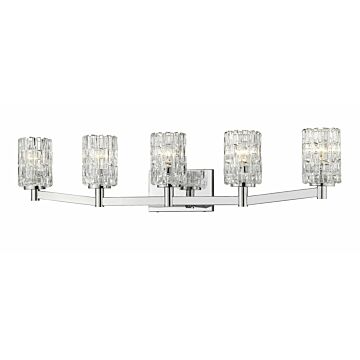 Z-Lite Aubrey 5-Light Bathroom Vanity Light In Chrome