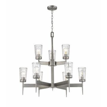 Z-Lite Flair 9-Light Chandelier In Antique Nickel