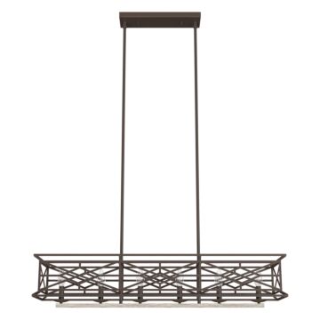 Hunter Langwood 6-Light Linear Chandelier in Onyx Bengal