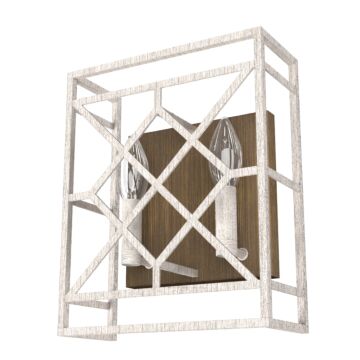 Hunter Langwood 2-Light Wall Sconce in Distressed White