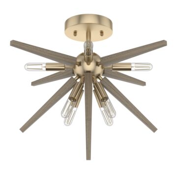 Hunter Jupiter Star Semi-Flush Mount in Alturas Gold