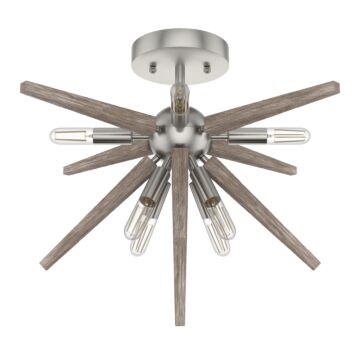 Hunter Jupiter Star Semi-Flush Mount in Brushed Nickel