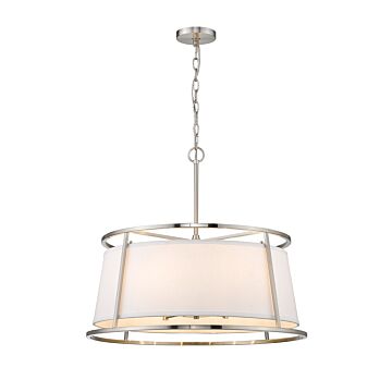 Z-Lite Lenyx Pendant 6-Light Pendant Light In Brushed Nickel