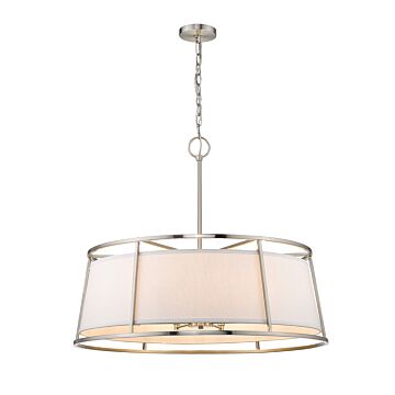 Z-Lite Lenyx Pendant 8-Light Pendant Light In Brushed Nickel
