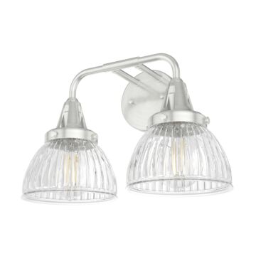Hunter Cypress Grove 2-Light Bathroom Vanity Light in Brushed Nickel