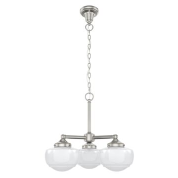 Hunter Saddle Creek 3-Light Convertible Chandelier in Brushed Nickel