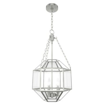 Hunter Indria 3-Light Pendant in Brushed Nickel