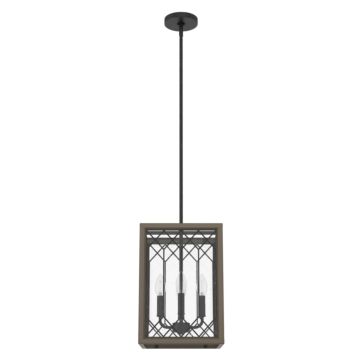 Hunter Chevron 4-Light Lantern in Rustic Iron