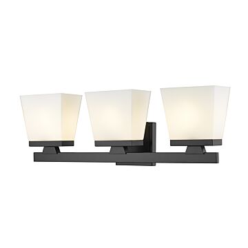 Z-Lite Astor 3-Light Bathroom Vanity Light In Matte Black