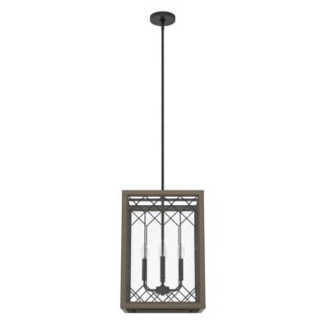 Hunter Chevron 4-Light Lantern in Rustic Iron