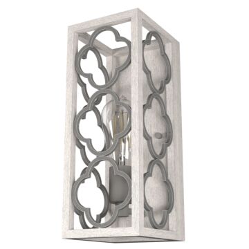 Hunter Gablecrest 1-Light Wall Sconce in Distressed White
