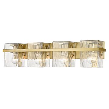 Z-Lite Bennington 4-Light Bathroom Vanity Light In Modern Gold