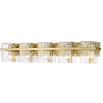 Z-Lite Bennington 5-Light Bathroom Vanity Light In Modern Gold