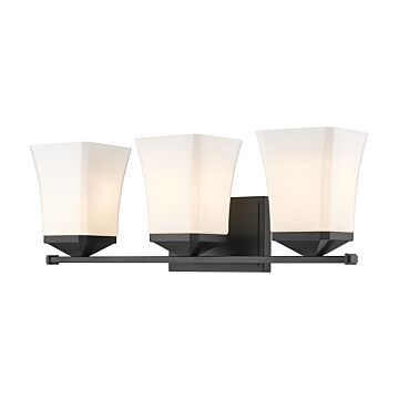 Z-Lite Darcy 3-Light Bathroom Vanity Light In Matte Black