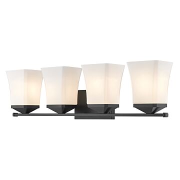 Z-Lite Darcy 4-Light Bathroom Vanity Light In Matte Black