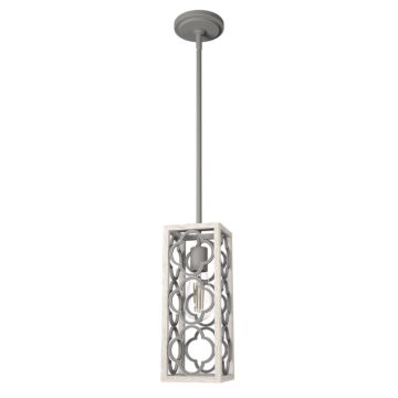 Hunter Gablecrest 1-Light Mini Pendant in Distressed White