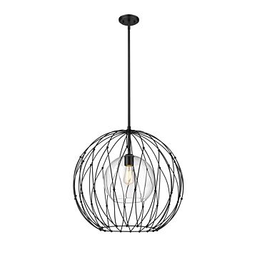 Z-Lite Elle 1-Light Pendant Light In Matte Black