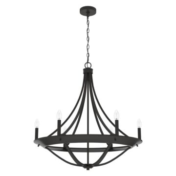 Hunter Perch Point 6-Light Chandelier in Noble Bronze