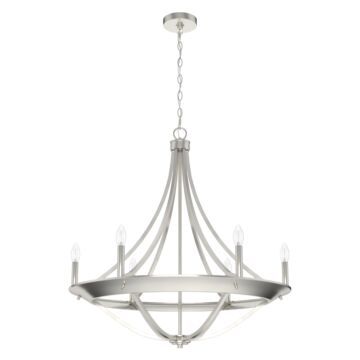 Hunter Perch Point 6-Light Chandelier in Brushed Nickel