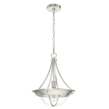 Hunter Perch Point 1-Light Pendant in Brushed Nickel