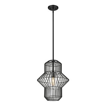 Z-Lite Orsay 1-Light Pendant Light In Matte Black