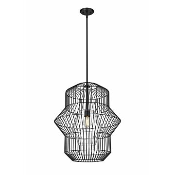 Z-Lite Orsay 1-Light Pendant Light In Matte Black