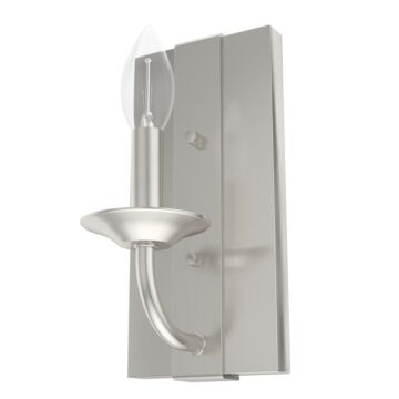 Hunter Perch Point 1-Light Wall Sconce in Brushed Nickel