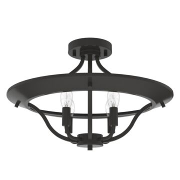 Hunter Perch Point 4-Light Semi-Flush Mount in Noble Bronze