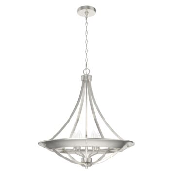 Hunter Perch Point 4-Light Pendant in Brushed Nickel