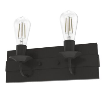 Hunter Perch Point 2-Light Bathroom Vanity Light in Noble Bronze