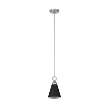 Hunter Klein 1-Light Metal Pendant in Brushed Nickel