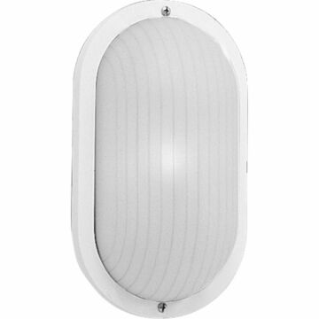 Polycarbonate Outdoor 1-Light Wall Lantern in White