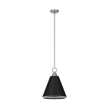 Hunter Klein 1-Light Metal Pendant in Brushed Nickel
