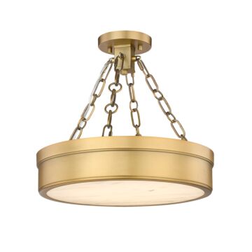 Anders 1-Light Semi Flush in Rubbed Brass