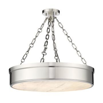 Anders 3-Light Semi Flush in Polished Nickel