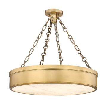 Anders 3-Light Semi Flush in Rubbed Brass