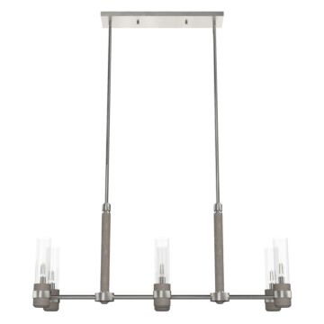 River Mill 6-Light Chandelier in Brushed Nickel