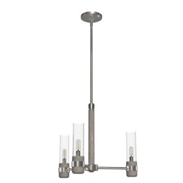 Hunter River Mill 3-Light Chandelier in Brushed Nickel