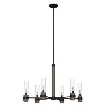 Hunter River Mill 6-Light Chandelier in Rustic Iron