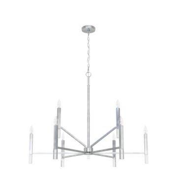 Hunter Sunjai 9-Light 2-tier Chandelier in Brushed Nickel