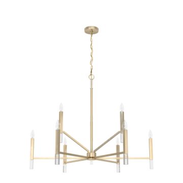 Hunter Sunjai 9-Light 2-tier Chandelier in Alturas Gold